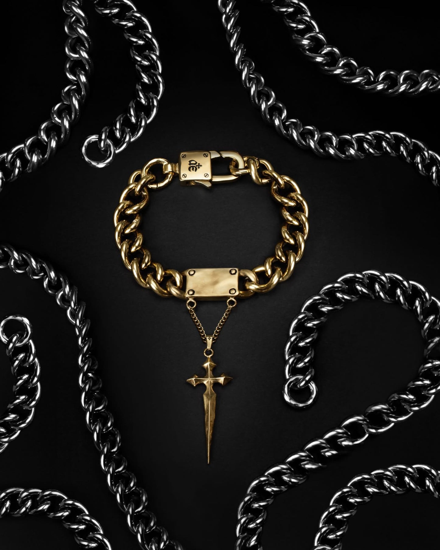 Vigil Bracelet-Charm Bracelets- Gold - 19.5 CM - Ask & Embla