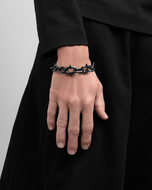 UNHOLY GRAIL Bracelet-Chain Bracelet- Gunmetal - 19.5 CM - Ask & Embla