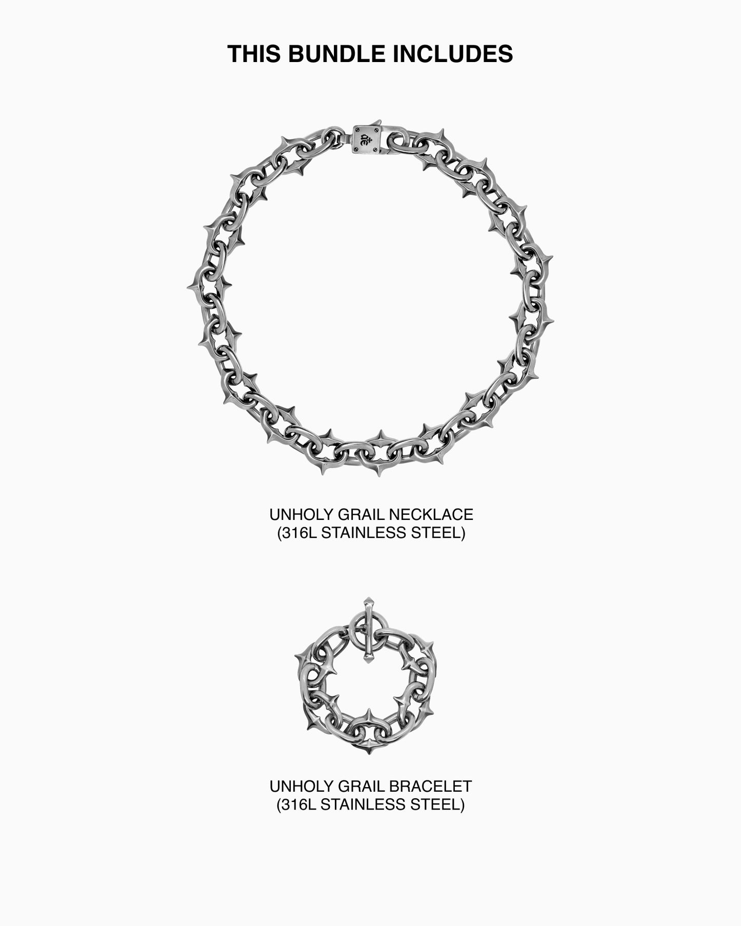 Unholy Grail necklace and bracelet bundle-Chain Necklaces- - - Ask & Embla