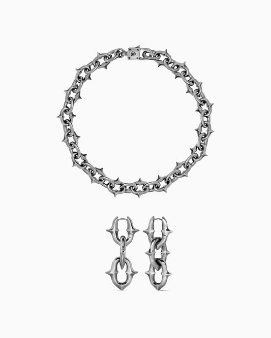 Unholy Grail necklace and earrings bundle-Chain Necklaces- - - Ask & Embla