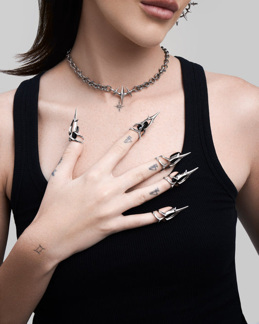 ORIGINAL SIN Choker Necklace-Choker Necklaces- Silver - - Ask & Embla
