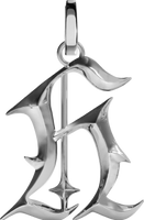 Blackletter Charms - H - Silver