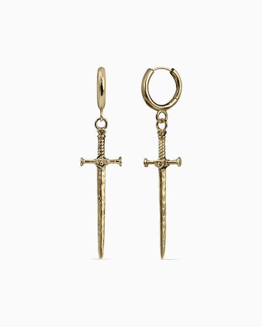 Aradia Sword Earrings-Ear Dangles- Gold - - Ask & Embla