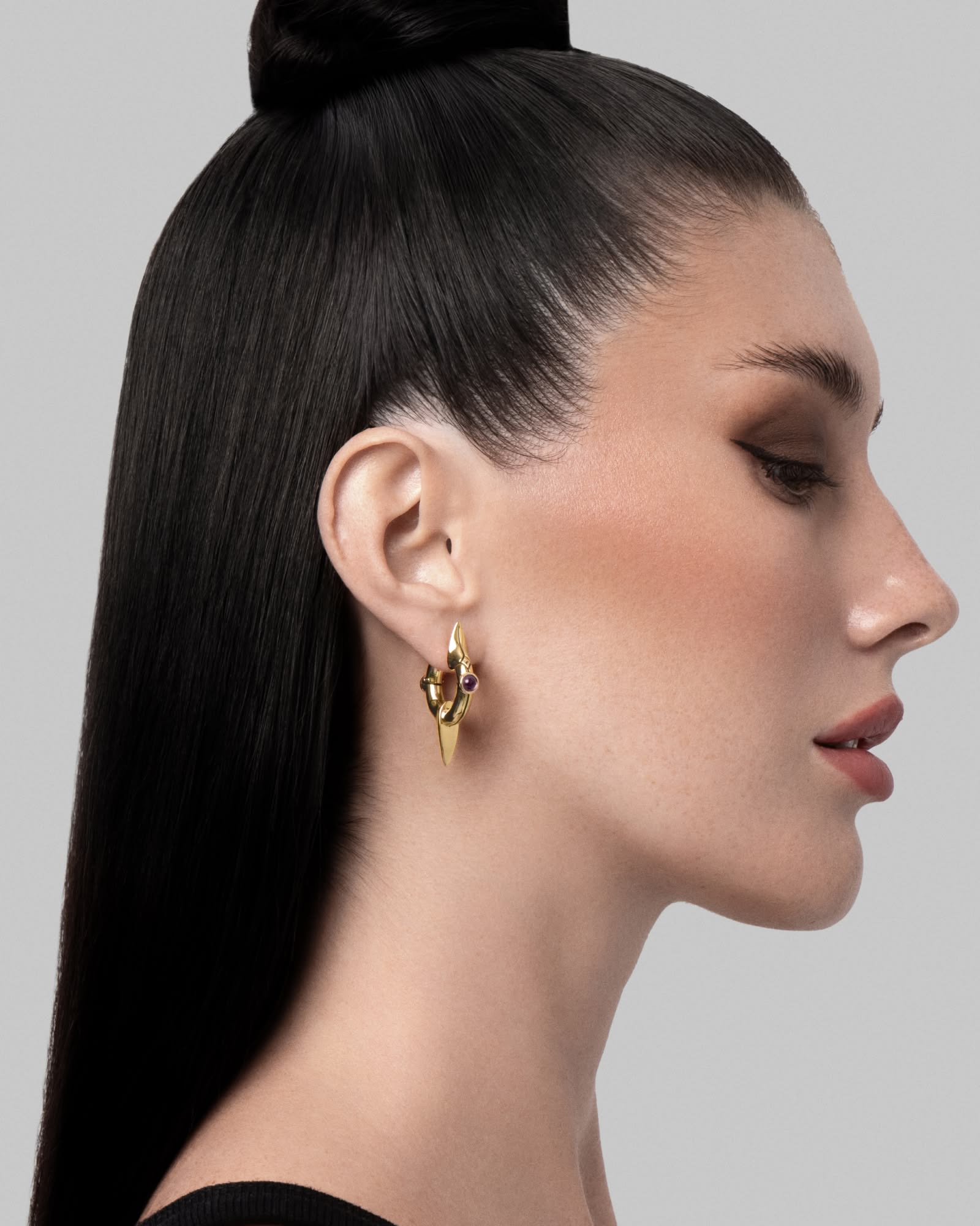Galactic Earrings-Ear Hoops- Silver - - Ask & Embla