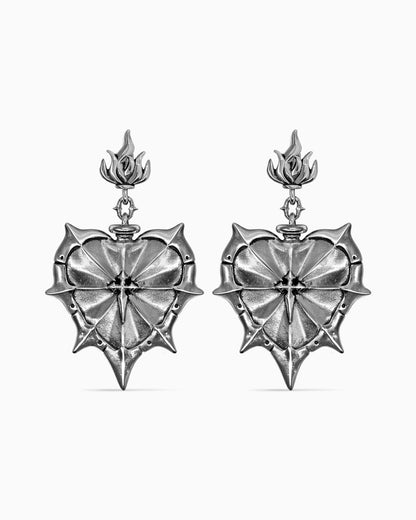 THE SACRILEGE Earrings-Ear Dangles- Silver - - Ask & Embla