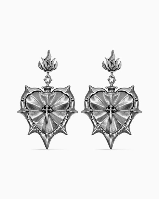 THE SACRILEGE Earrings-Ear Dangles- Silver - - Ask & Embla