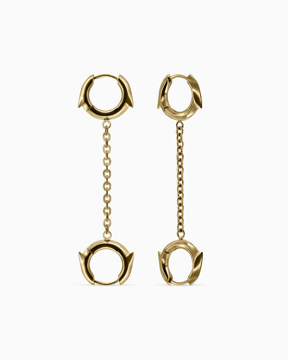 Exe Chain Earrings-Ear Dangles- Gold - - Ask & Embla