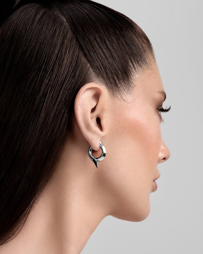 Comet Earrings-Ear Hoops- Silver - - Ask & Embla