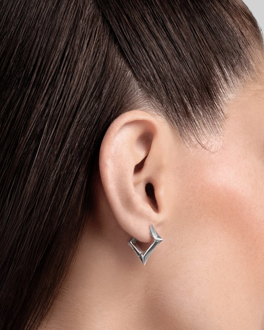 Volt Mini Earrings-Ear Huggies- Silver - - Ask & Embla