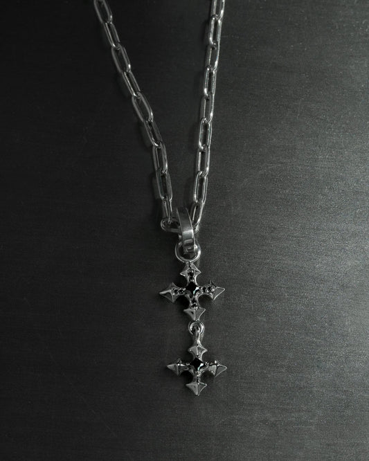 Synth Necklace - 925 silver and Twin Sigil charm bundle-Chain Necklaces- - - Ask & Embla