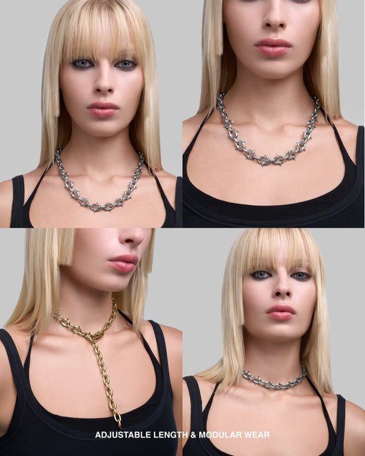 Midi Unholy Grail Necklace-Chain Necklaces- Silver - 50 CM - Ask & Embla