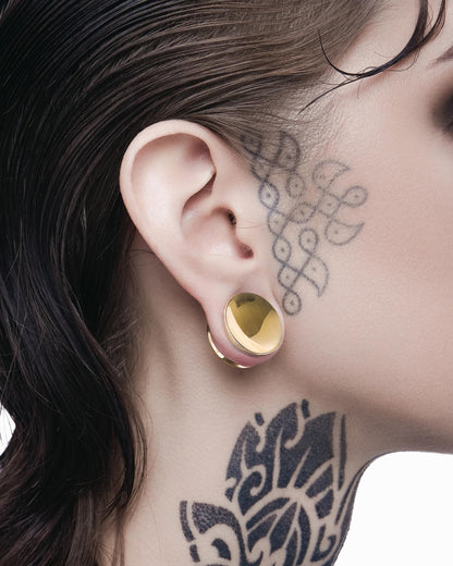 A&E Omni Reversible Plugs-Plugs- Gold - 8mm (0g) - Ask & Embla