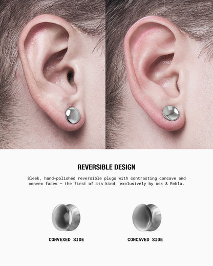 A&E Omni Reversible Plugs-Plugs- Silver - 8mm (0g) - Ask & Embla