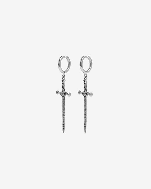 Aradia Sword Earrings-Ear Dangles- Silver - - Ask & Embla