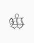 Mini Blackletter Charms - W-Charms- Silver - - Ask & Embla