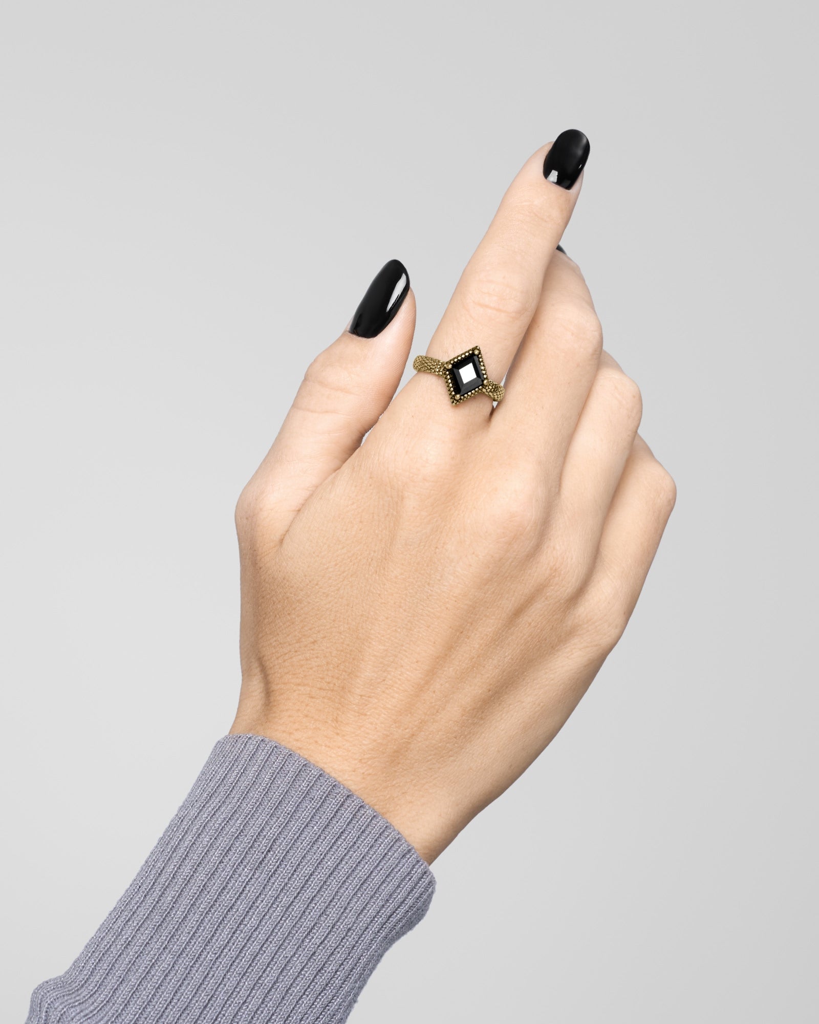 Black Lake Serpent Ring-Rings- US 4 - Silver - Ask & Embla