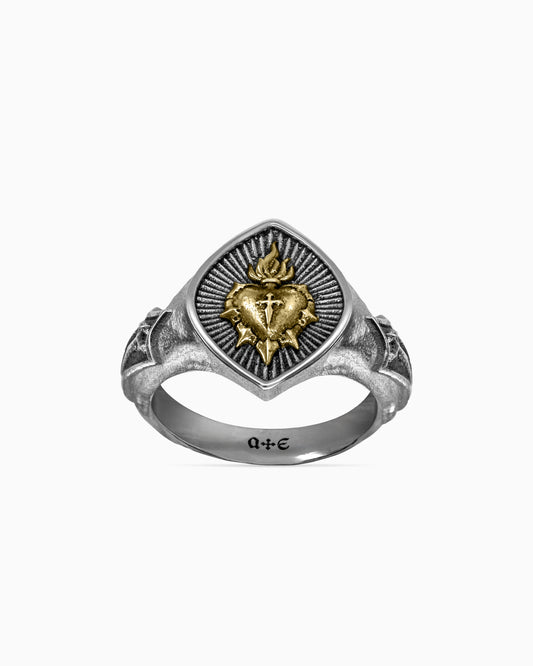 THE SACRILEGE Ring-Rings- Two-toned (Silver Base) - US4 - Ask & Embla
