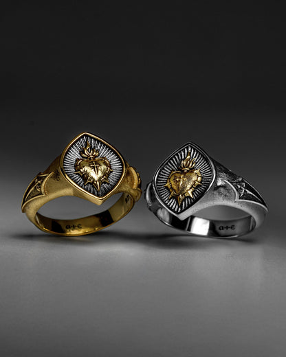 THE SACRILEGE Ring-Rings- Two-toned (Silver Base) - US4 - Ask & Embla
