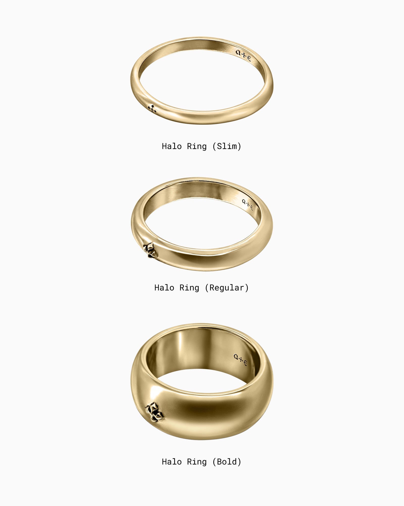 Halo Ring - Slim-Rings- Gold - US5 - Ask & Embla