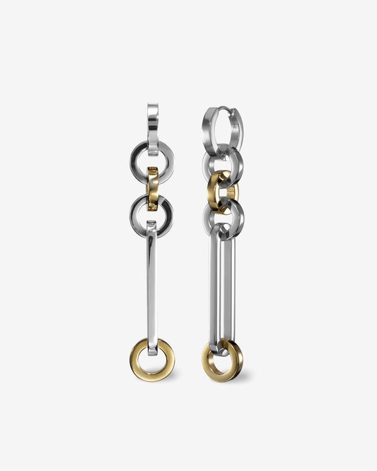 Paradox Earrings-Ear Dangles- Two-toned (Gold and Silver) - - Ask & Embla