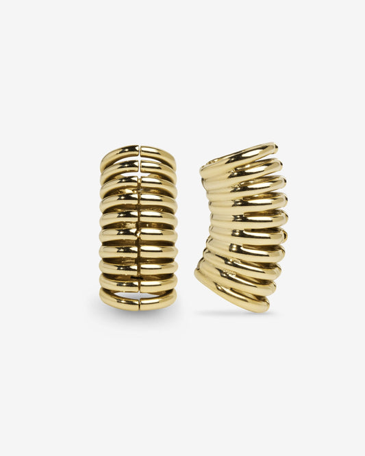 Ringed Lobe Cuffs™️-Lobe Cuffs™- Silver - Short Cuff, 8mm drop - Ask & Embla