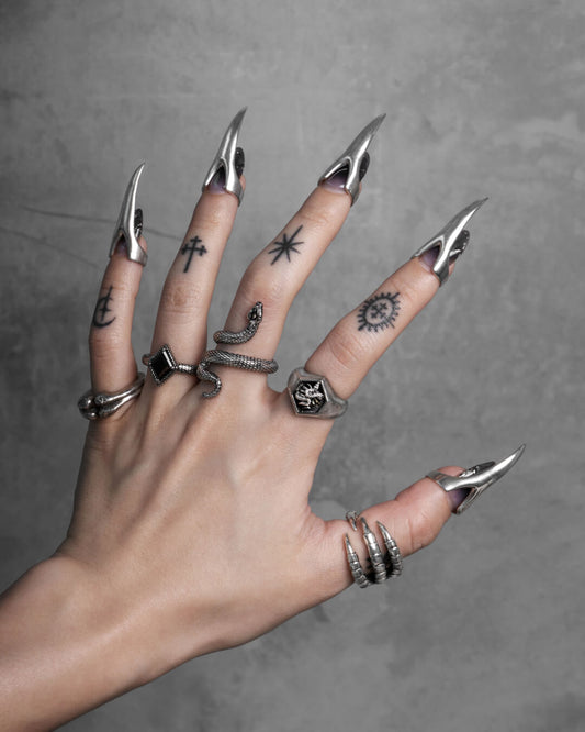 The Sinner Ring-Rings- US5 - Silver - Ask & Embla