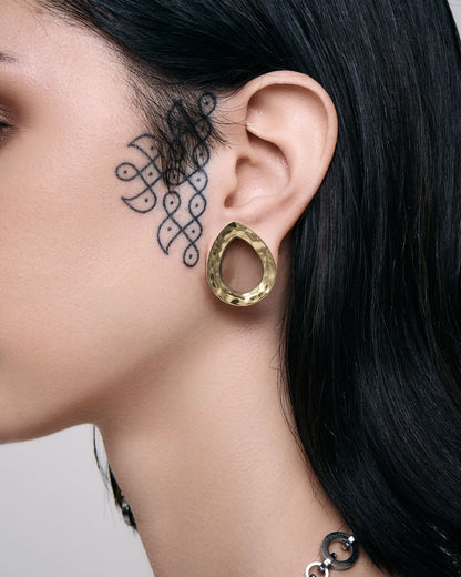 Ombria Teardrop Tunnels-Tunnels- Gold - 8mm (0g) - Ask & Embla