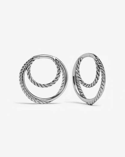 Essa Hoop Hangers-Clicker Hangers- Silver - - Ask & Embla