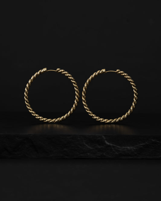 Classic Rope Earrings (Large) - Huggies - Ask and Embla