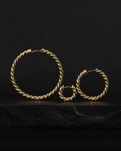 Classic Rope Earrings (Medium) - Huggies - Ask and Embla