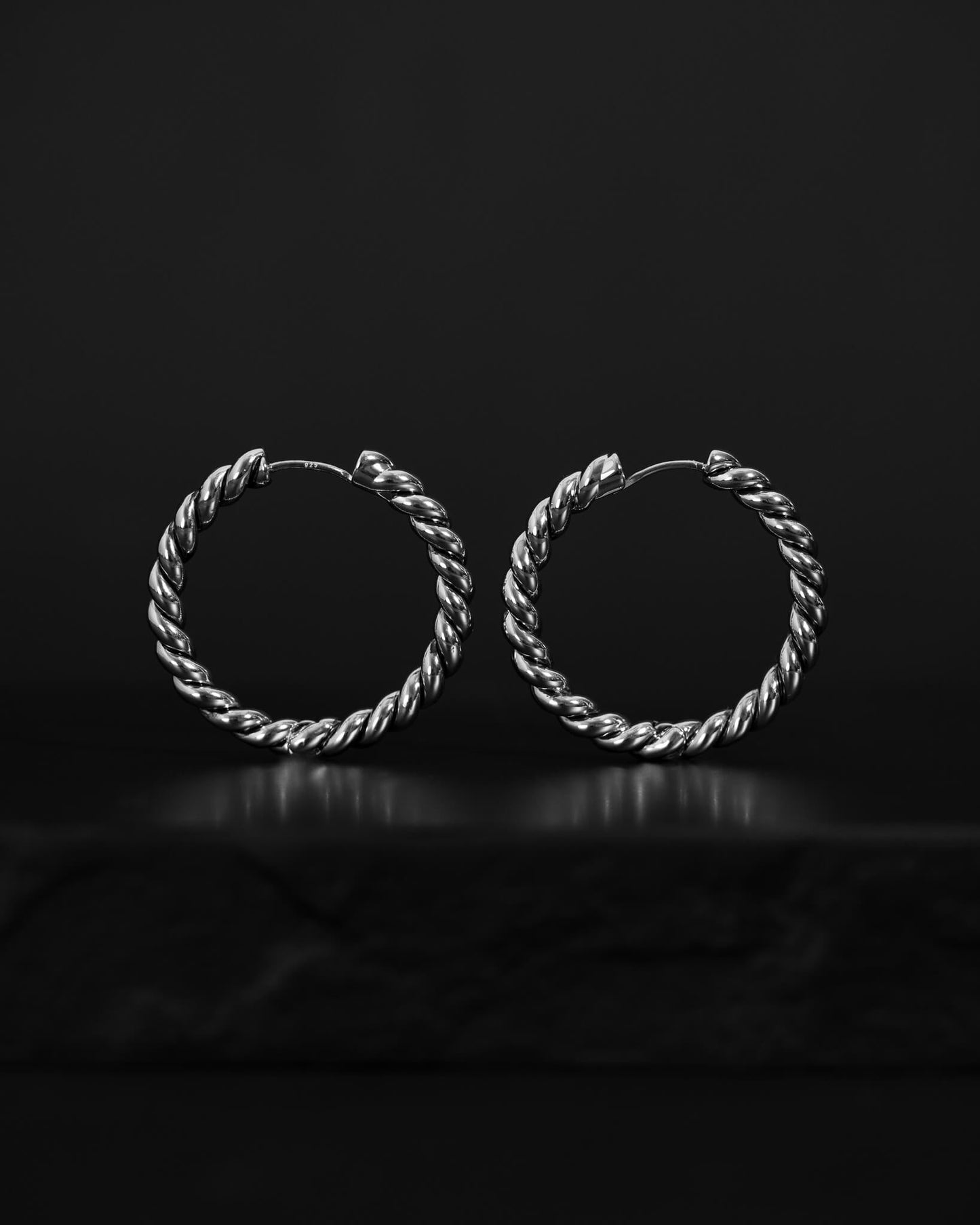 Classic Rope Earrings (Medium) - Huggies - Ask and Embla