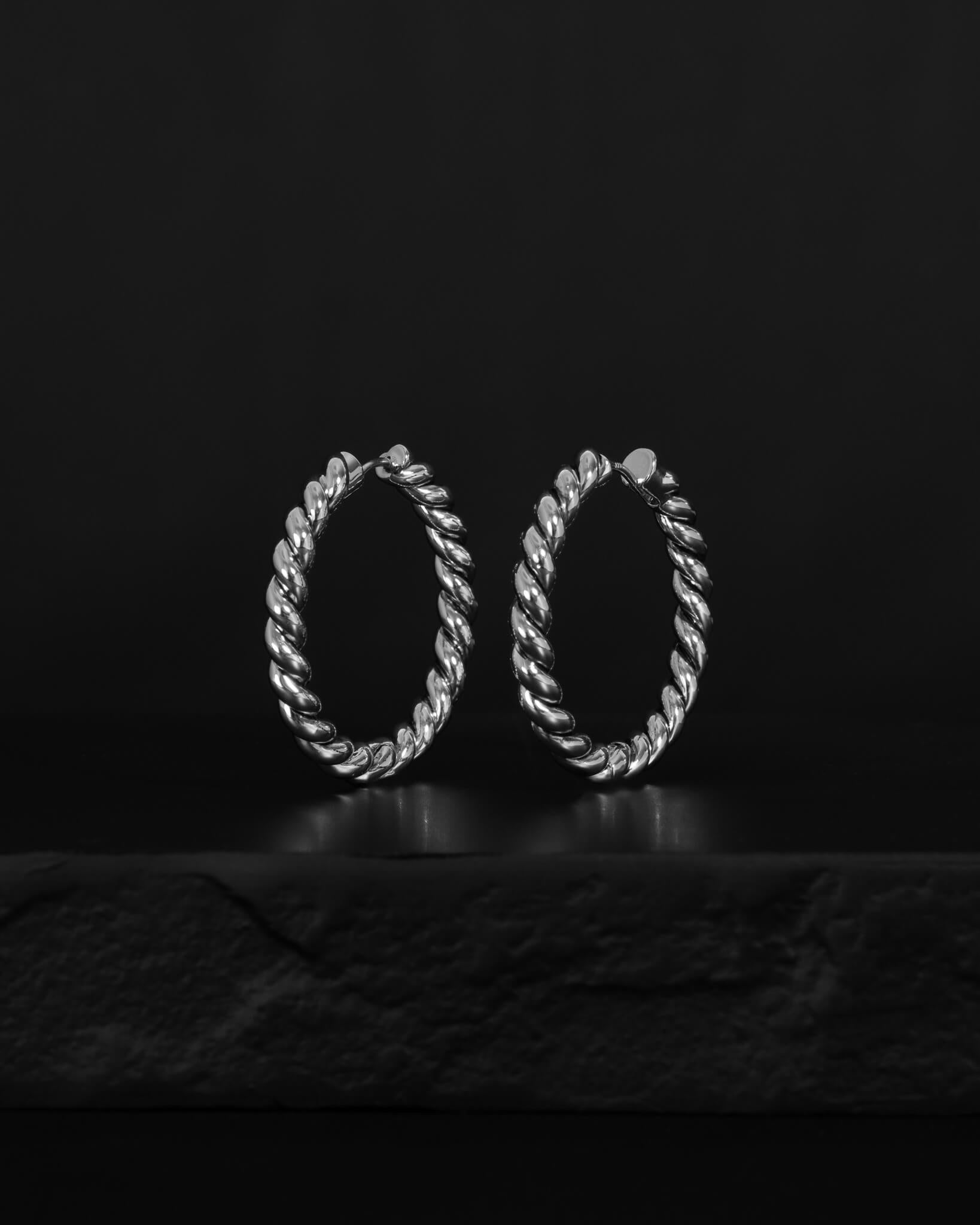 Classic Rope Earrings (Medium) - Huggies - Ask and Embla