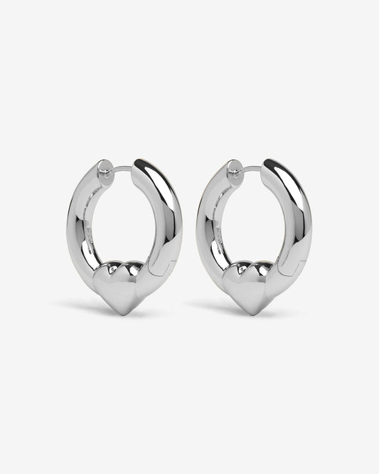 Harrow Heart Earrings-Ear Hoops- Gold - - Ask & Embla