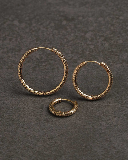 Serpent Hoop Earrings - Earrings - Ask and Embla