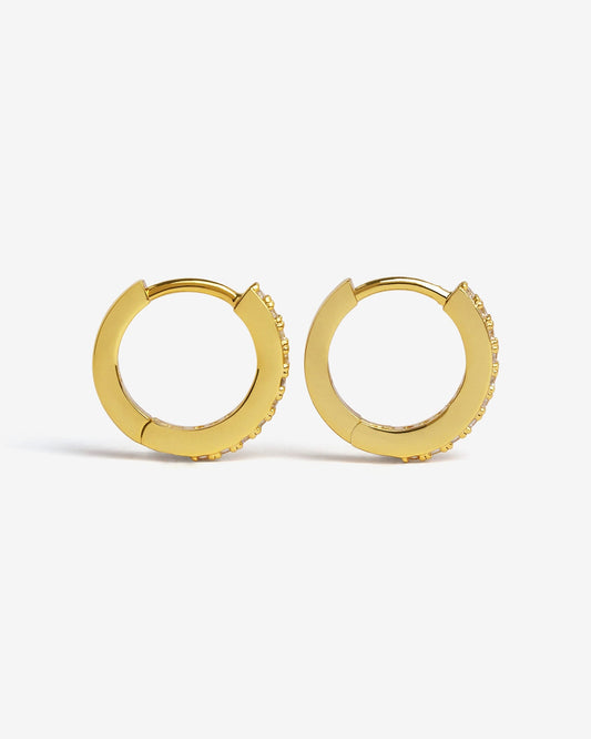 Classic Bejewelled Huggie Earrings - Earrings - Ask and Embla
