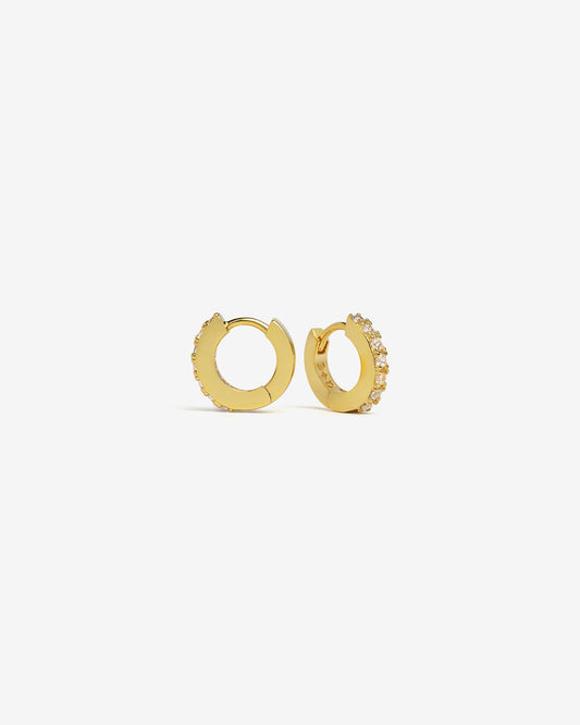 Classic Bejewelled Huggie Earrings - Earrings - Ask and Embla