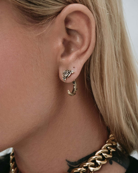 Renegade Rose Earrings-Ear Studs- Gold - - Ask & Embla