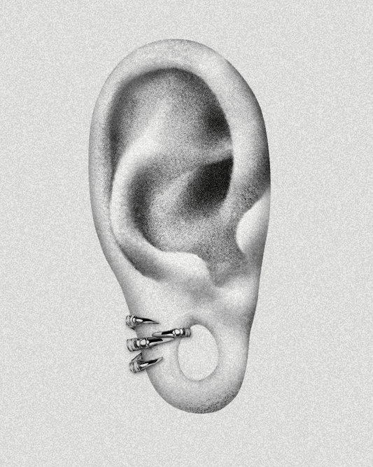 Quell Claw Lobe Cuffs™-Lobe Cuffs™- Silver - - Ask & Embla