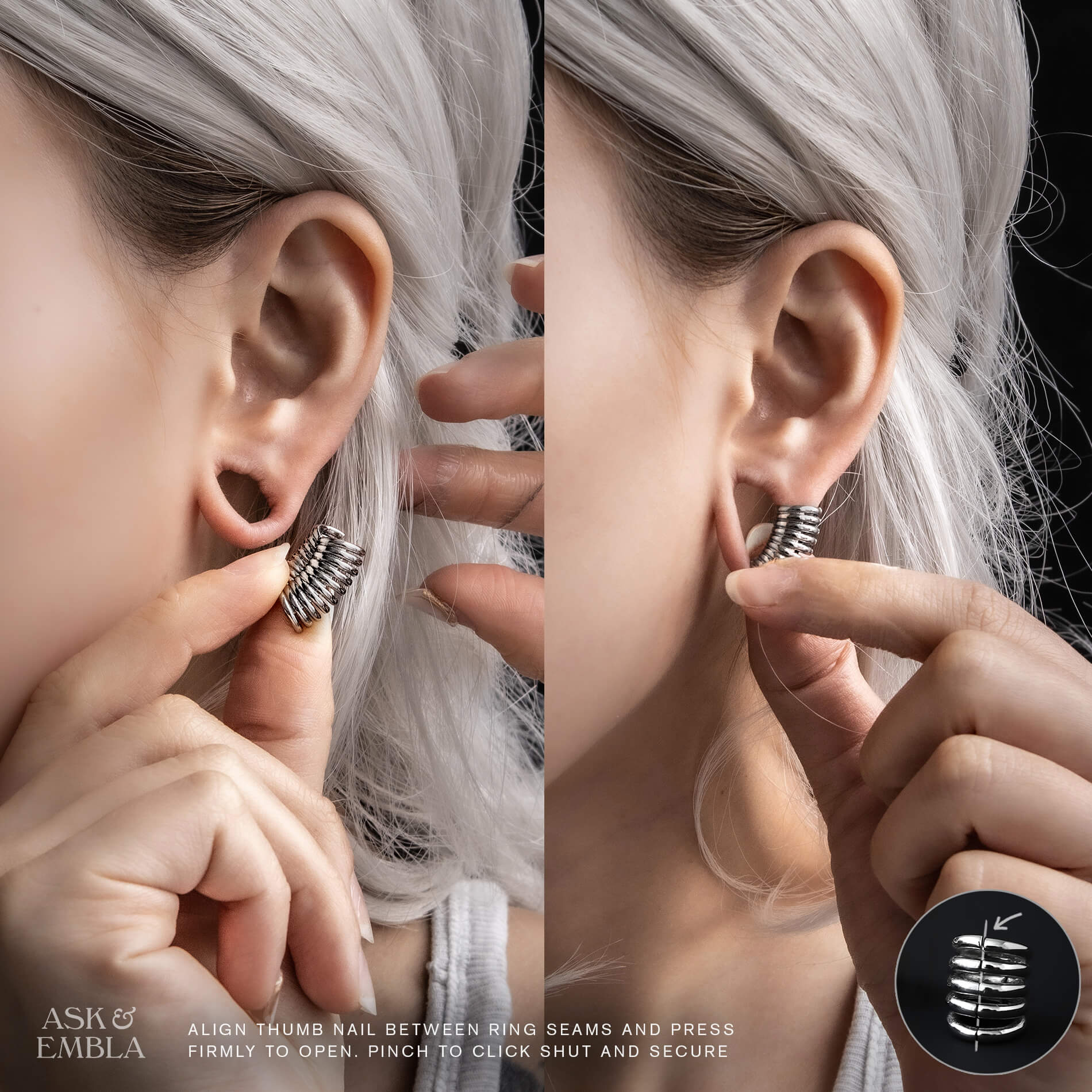 Ringed Lobe Cuffs™️ - Lobe Cuffs - Ask and Embla