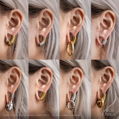 Ringed Lobe Cuffs™️ - Lobe Cuffs - Ask and Embla