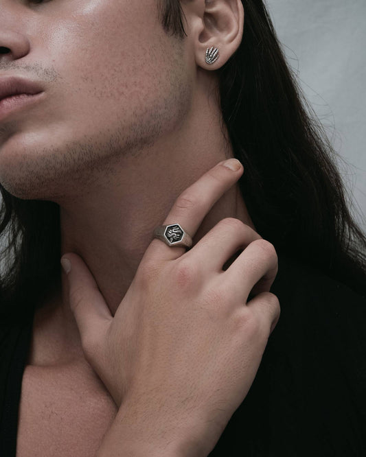 The Sinner Ring-Rings- US5 - Silver - Ask & Embla