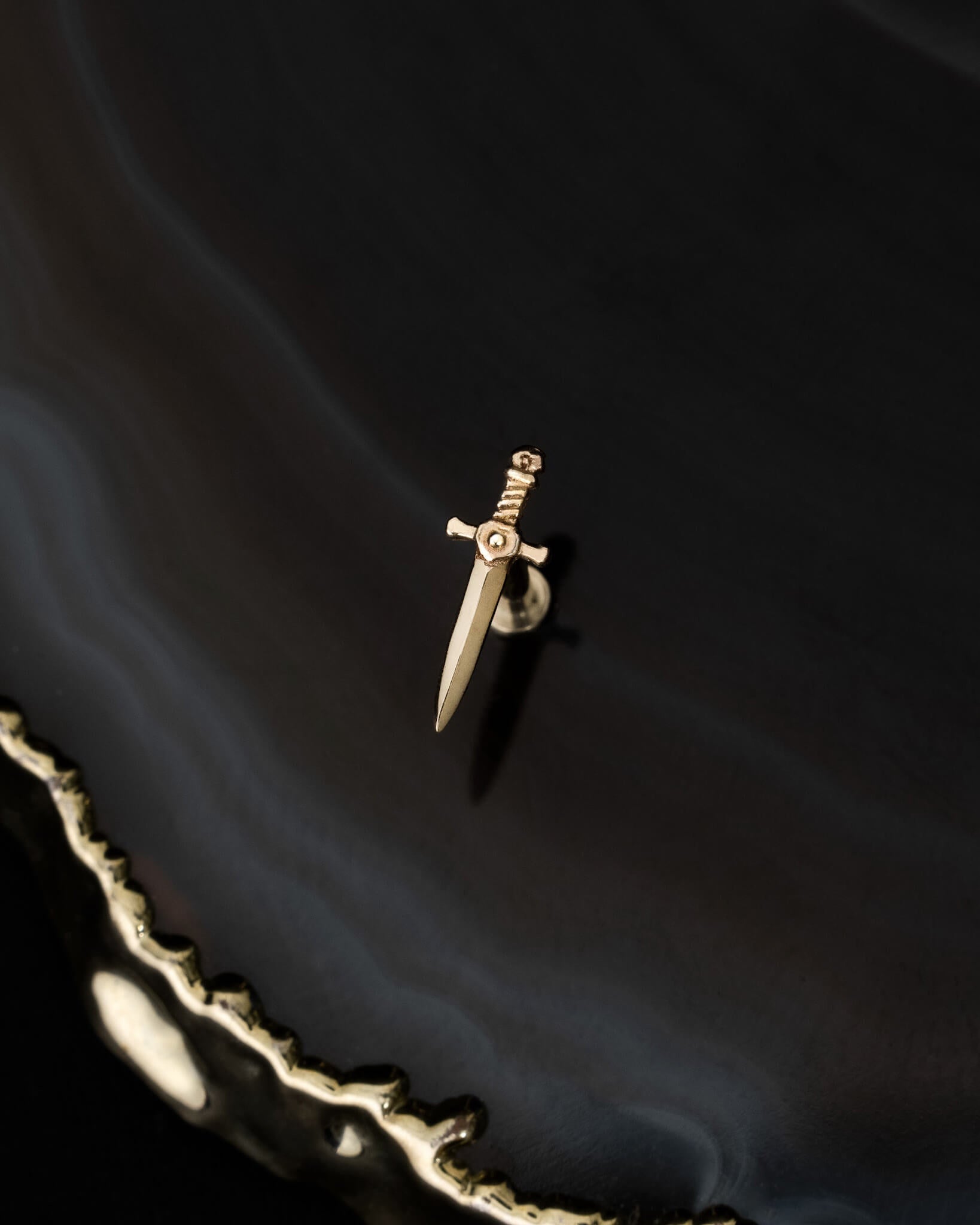 Godric Sword Threadless End (14K Gold) - Ends - Ask and Embla