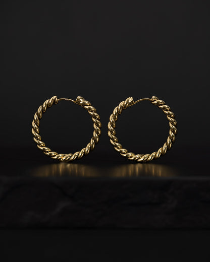 Classic Rope Earrings (Medium) - Huggies - Ask and Embla