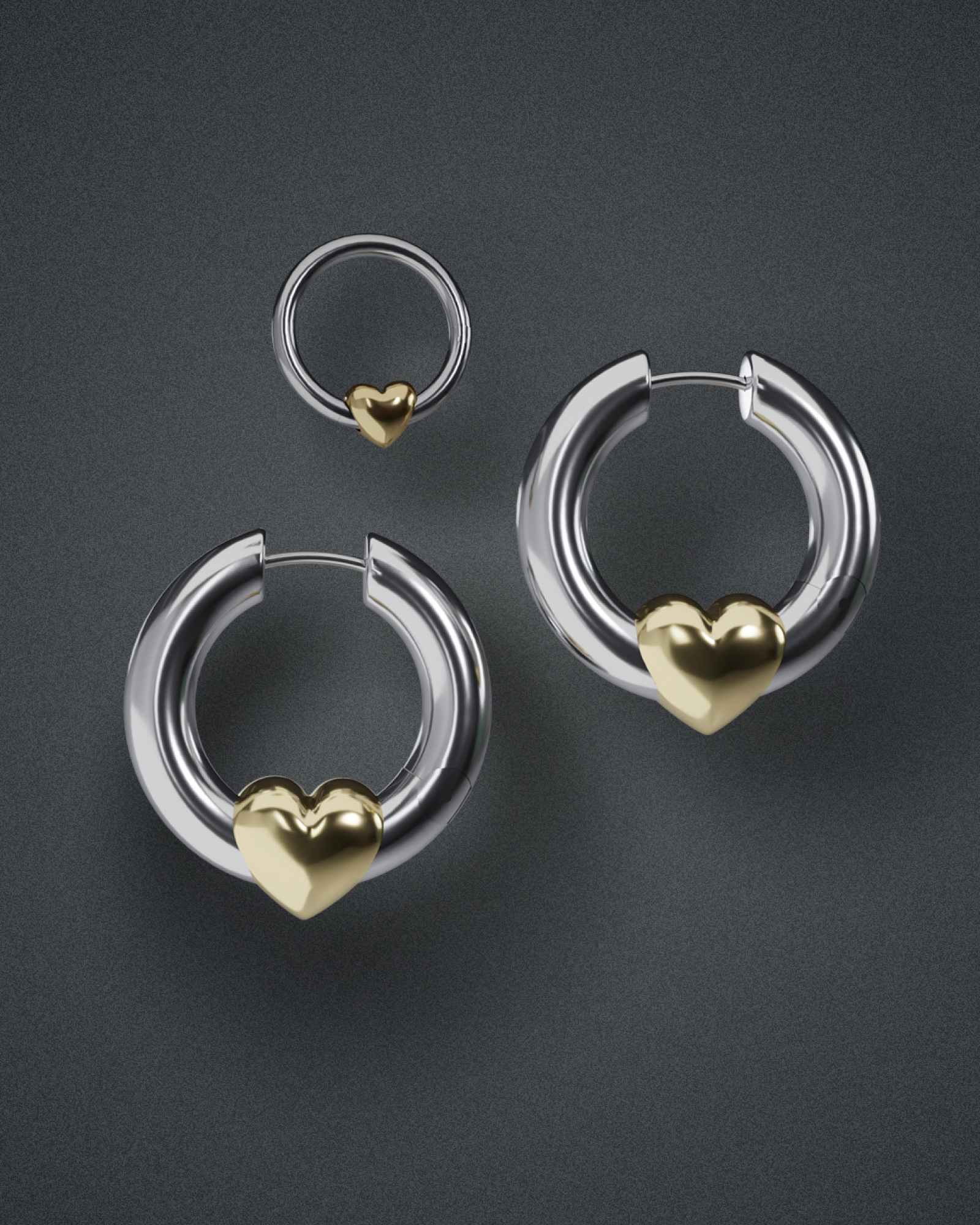 Harrowed Hearts & Earrings Set- - - Ask & Embla